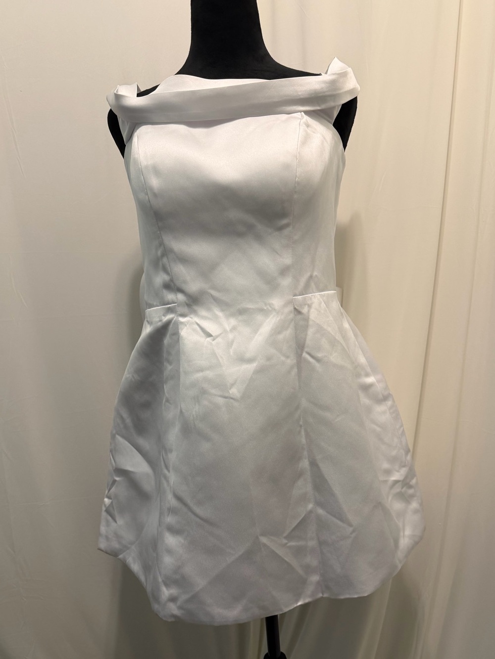 White Off-Shoulder A-Line Dress